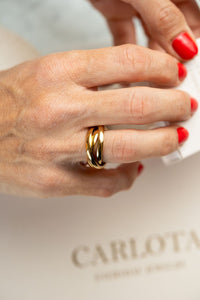 Anillo Burdeos Oro - Carlota