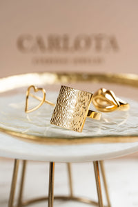 Anillos en acero dorado CARLOTA