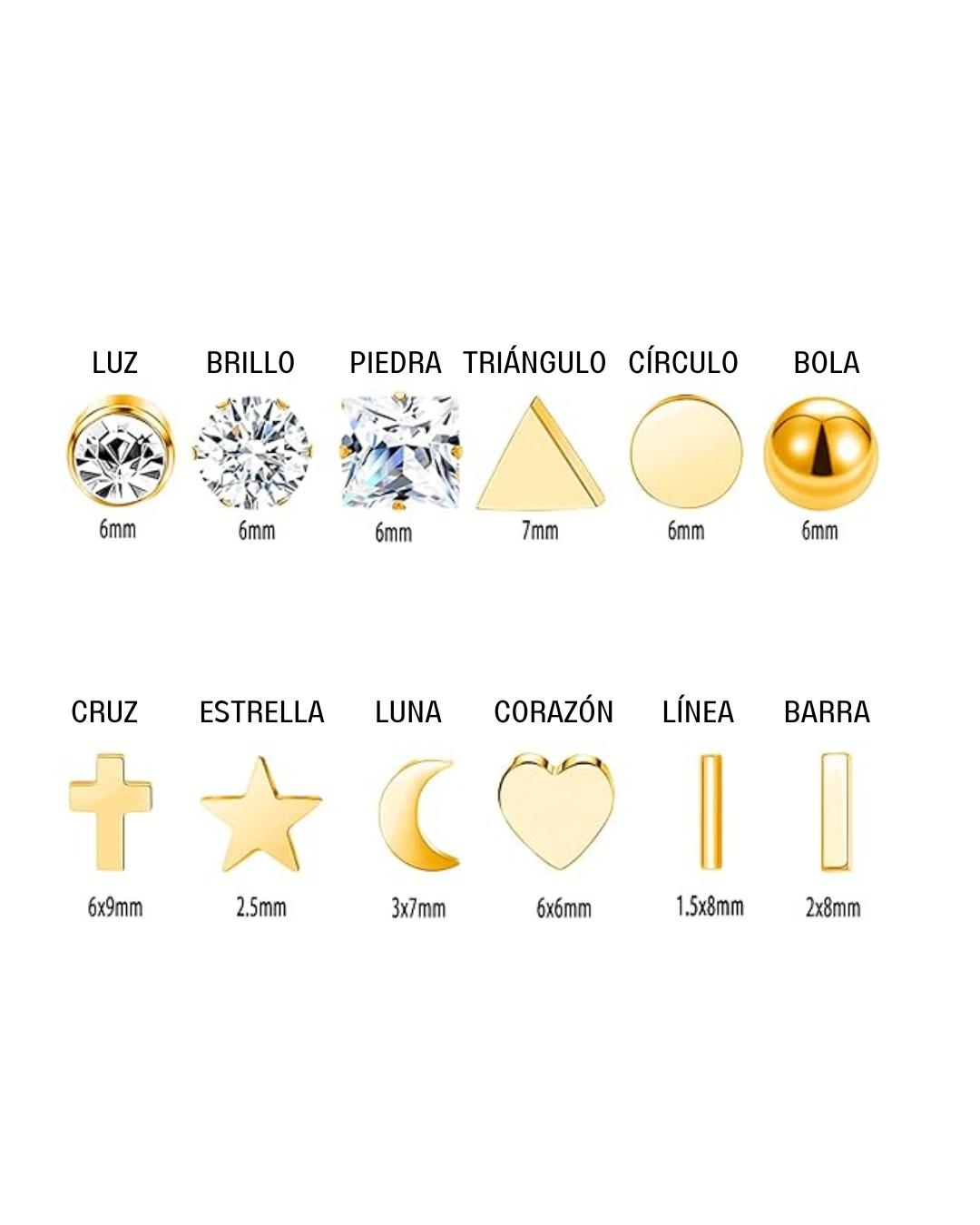 aros mini oro 
