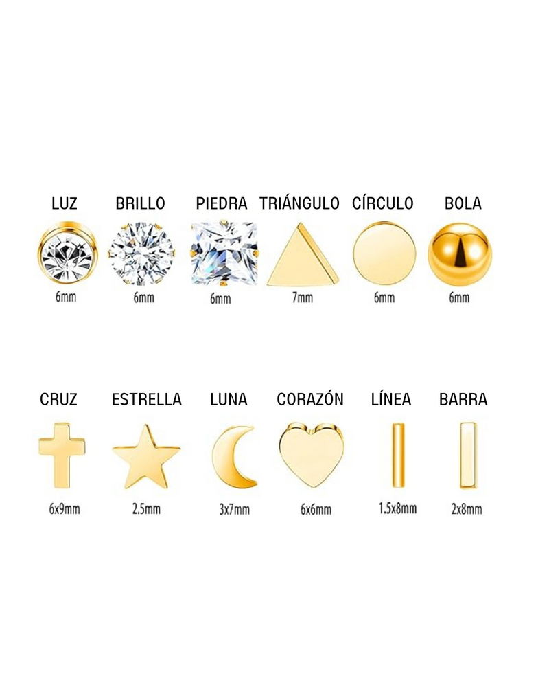 aros mini oro 