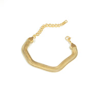 Pulsera de cadena de serpiente en acero quirúrgico con baño de oro 18k