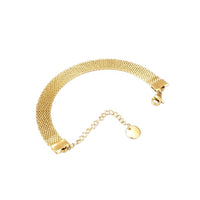 Pulsera de acero quirúrgico con baño de oro de 18k