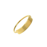 Anillo de acero dorado