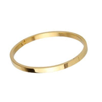 pulsera de acero 5mm con baño de oro 18k